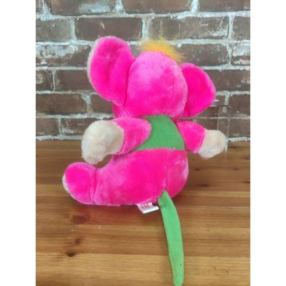 Plush Appeal LLC Home of Mardi Gras Plush Pink Rat Mouse 9” Stuffed Animal - Picture 8 of 8